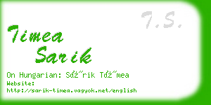 timea sarik business card